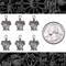 Antiqued Silver Plated Brass Sea Turtle Charms - Set of Six - S-C184